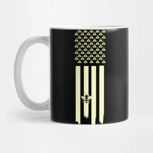 Vintage Color Pop Bees Pattern Mug